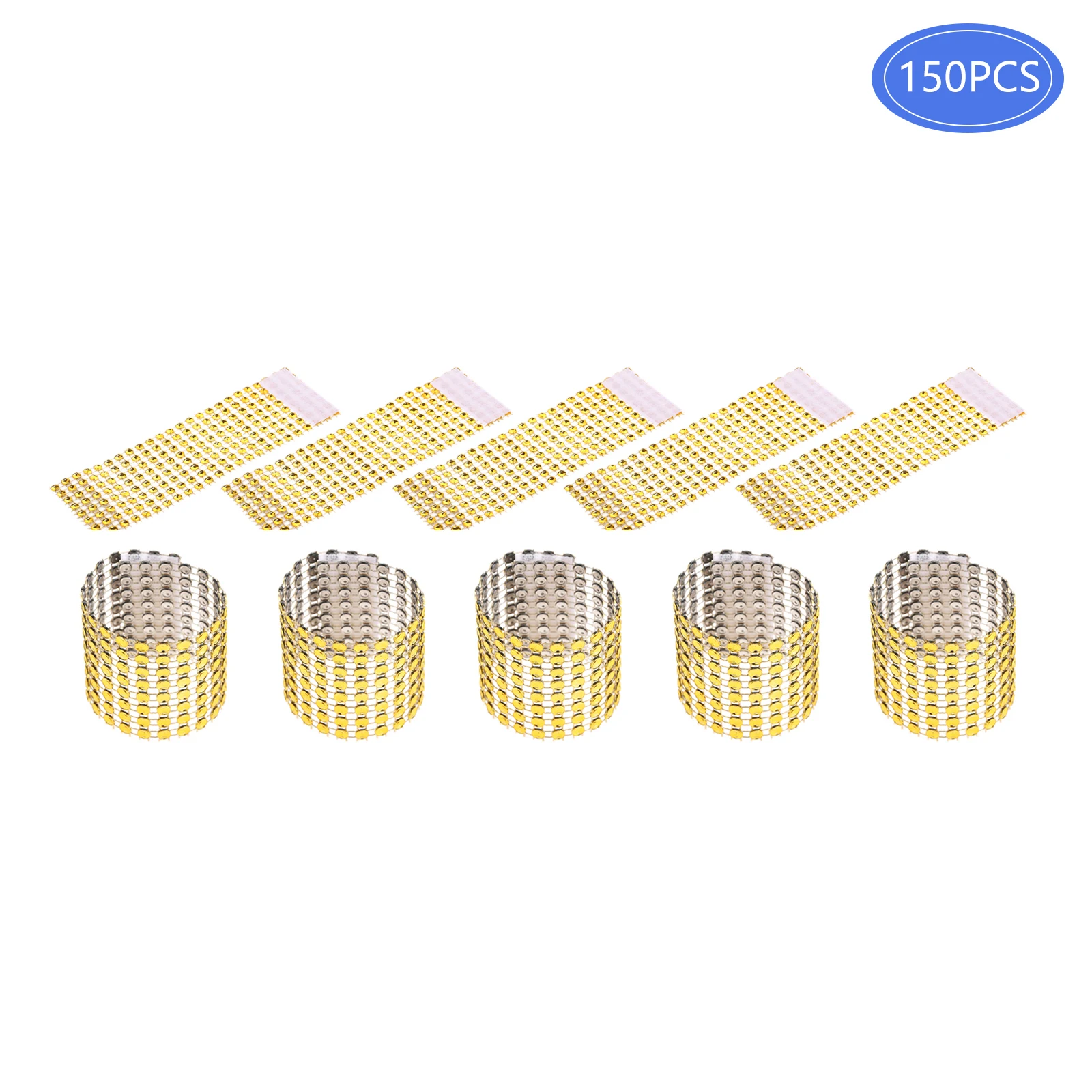 

150Pcs PP Napkin Rings European Style Hollow-Out Design for Weddings, Banquets, Restaurants, Hotels, Fine Dining 13 X 4cm