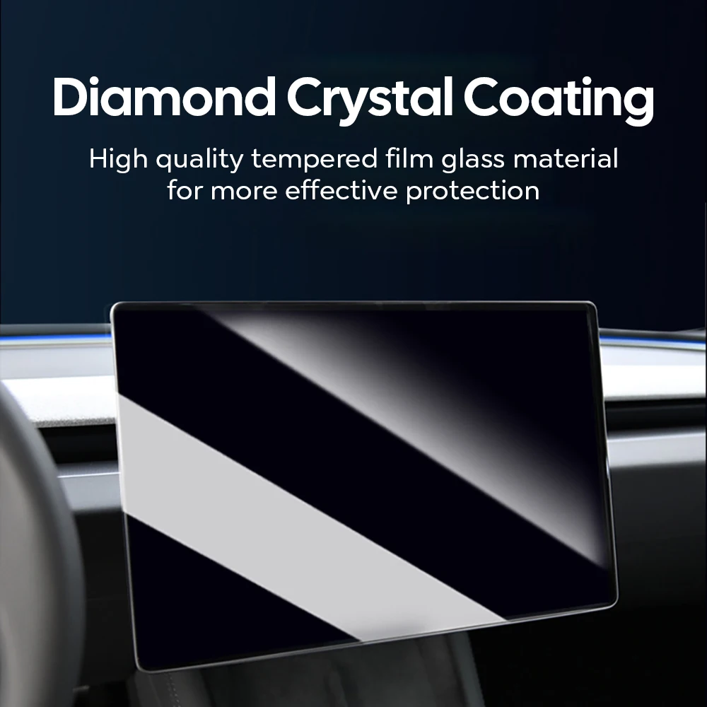 Tempered Glass Film Screen Protector for Tesla Model Y Launch 2025 Model 3 Highland 2024 Rear Row Center Control Touch