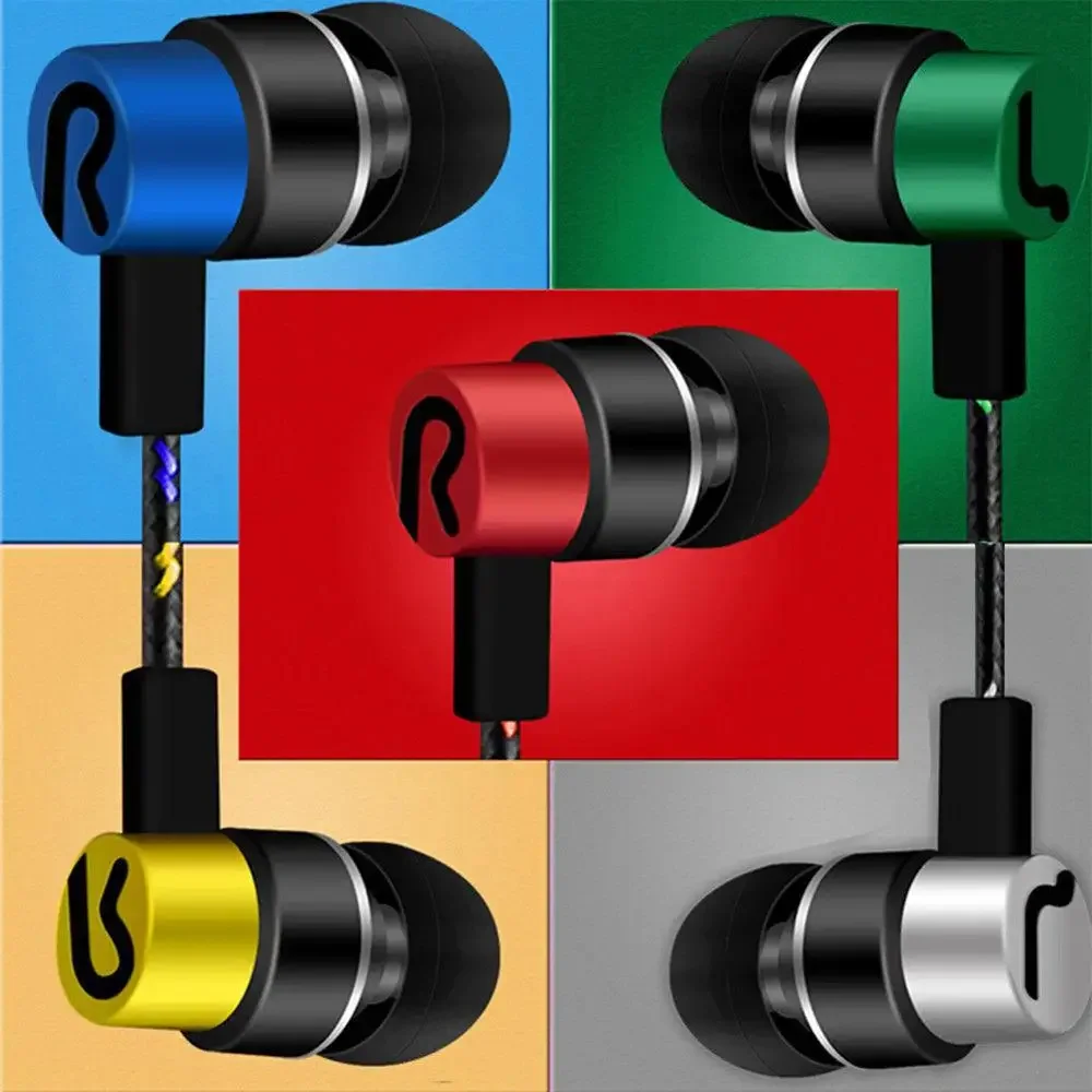 Universal In-Ear Wired Earphone Noise Reduction Stereo Earphones Noodles Style Sport Headset For Samsung Huawei Headphones