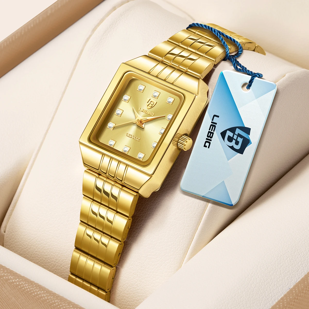 ساعة يد فاخرة للسيدات ساعات ذهبية من الفولاذ المقاوم للصدأ ساعة نسائية reloj mujer Relogio Feminino سوار نسائي