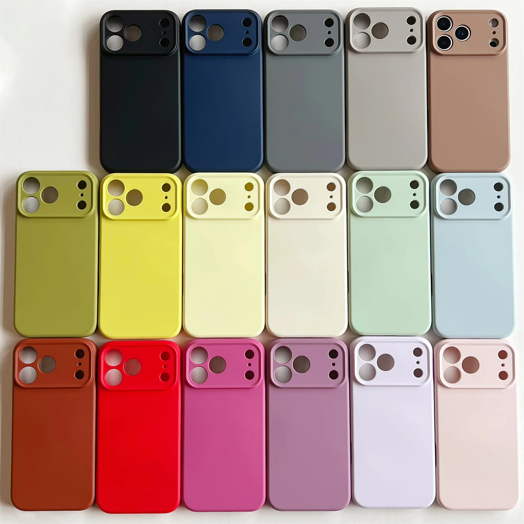 Stoßfester Bumper für iPhone 17 Air, neu für iPhone 17 Pro Max, Hülle für iPhone 17 Pro, gelbes Flüssigsilikon-Gummi. – Detail 1