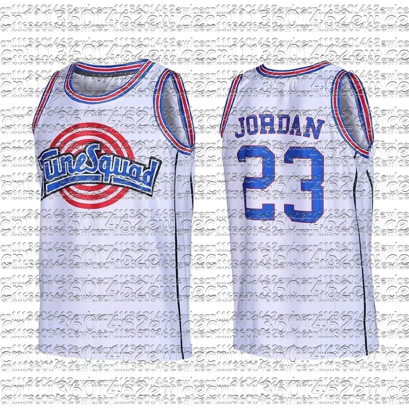Maillot de basket-ball Jordan 23 Tune Squad pour toute la famille, imprimé film, sans manches, col rond, maille, coupe ample, style rétro streetwear, débardeur