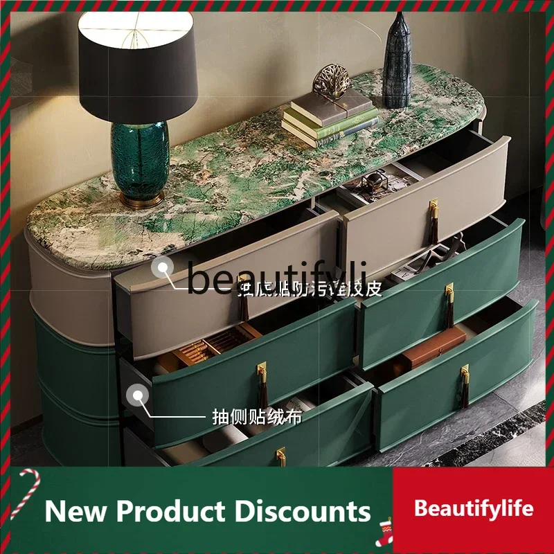 

Premium light luxury dining side cabinet Italian fashion TV cabinet storage storage cabinet D80