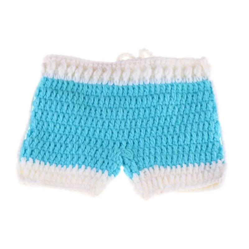 Newborn Photography Props Baby Knitted Pants with Shoes for Summer Outdoor Beach