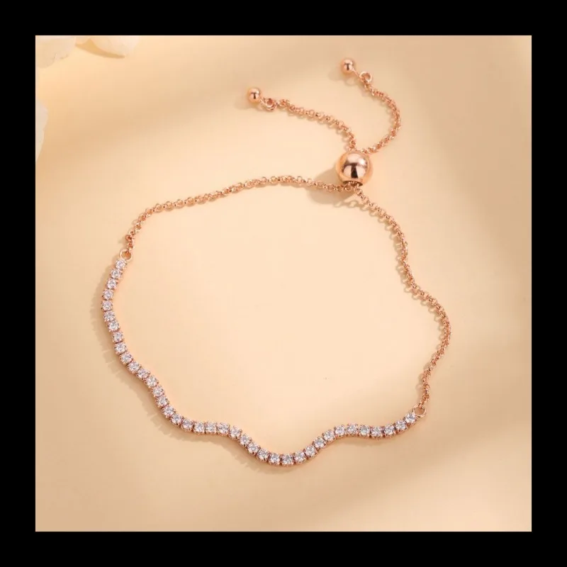 AliExpress S925 الفضة الاسترليني الماس الزركون سوار التنس، أنيق تنوعا السيدات سوار الماس