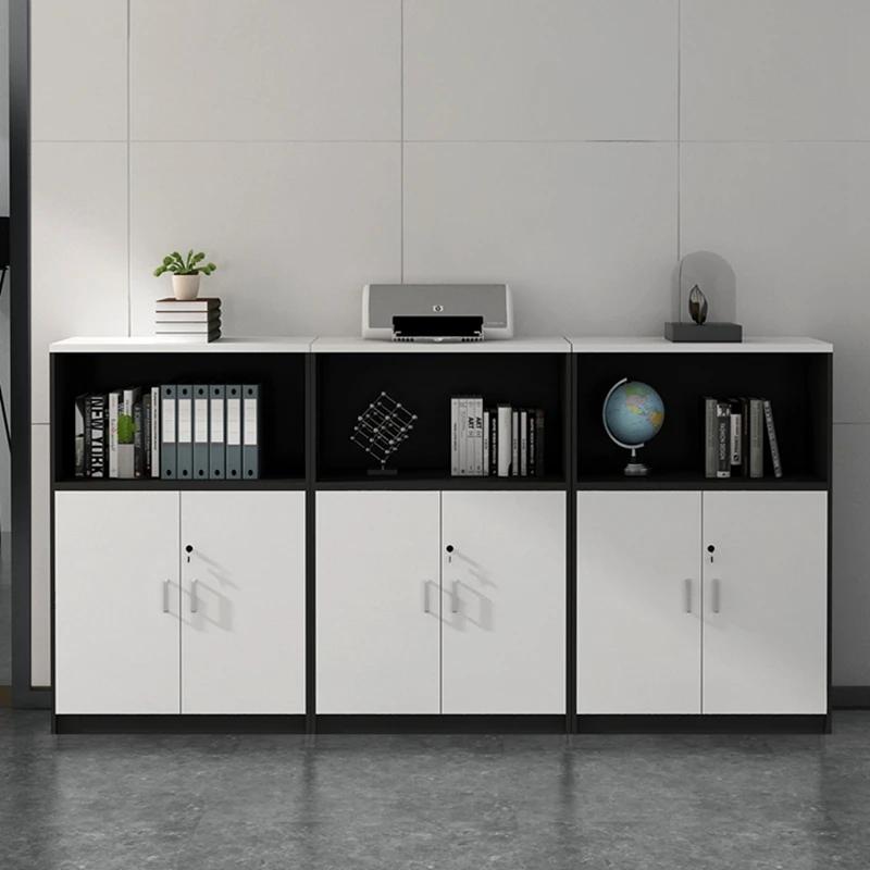 

Modern Wooden Low Cabinet Office Locker Filing Cabinet With Storage Partition Small Data Storage Cabinet Special Price