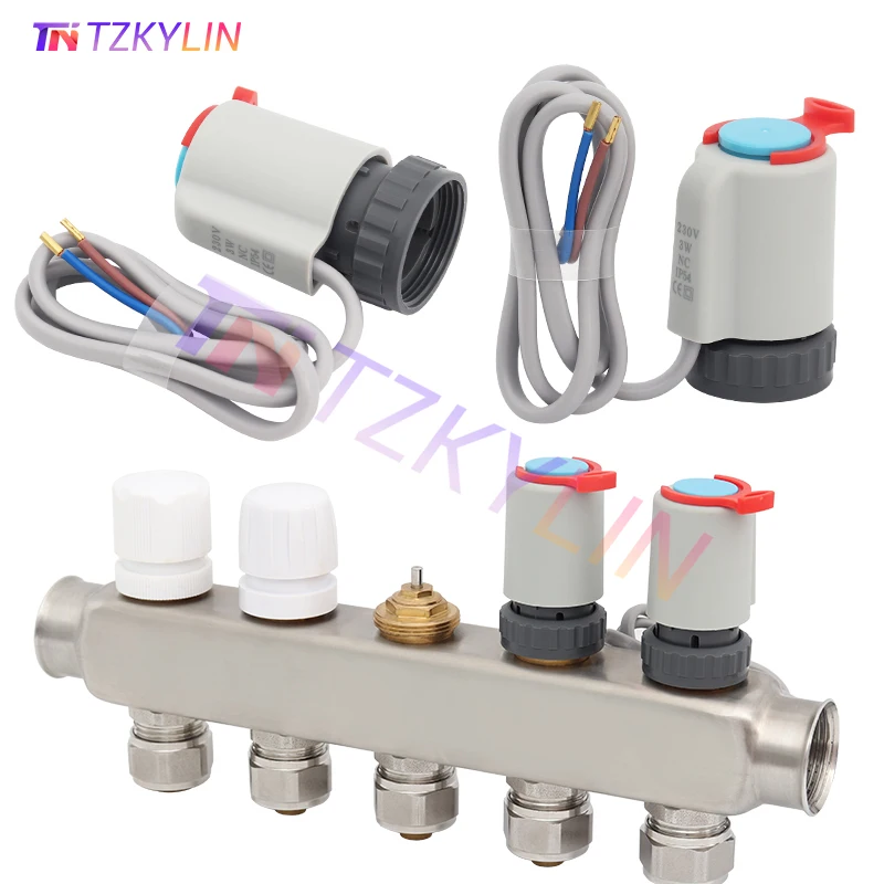 

230 В нормально закрытый NC M30x1,5 мм электрический термопривод для подогрева пола TRV термостатический клапан радиатора