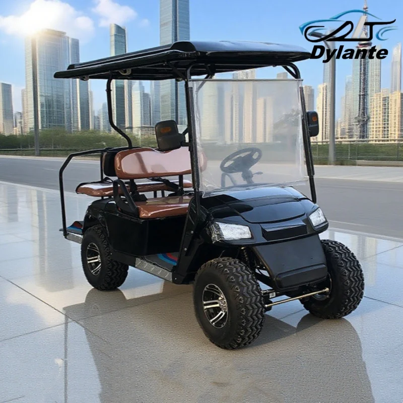 The First In The World In 2024 Smart Design Golf Cart With 12-Inch Off-Road Tires Folding Windshield Golf Cart Model E 4 Seat