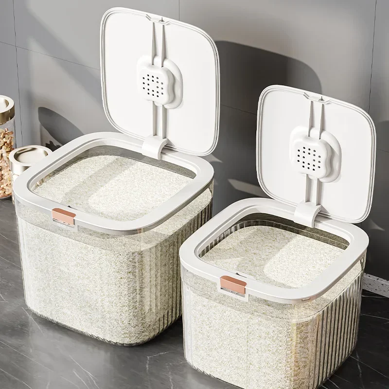 Rice Bucket Insect-proof Moisture-proof Household Grain Barrel Rice Container Food-grade Rice Storage Box Flour Storage Tank