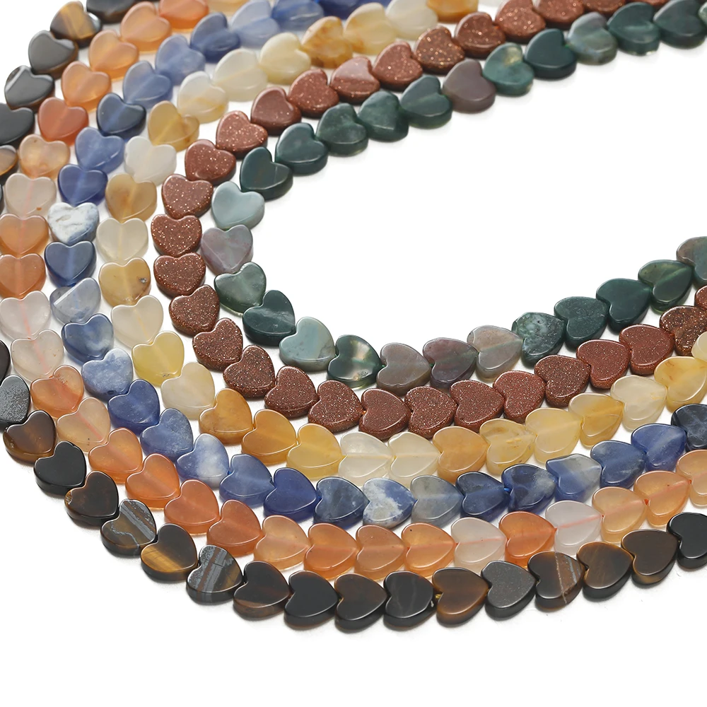 

1Strand 6mm about 69Pcs Natural Stone Beads Heart Loose Spacer Beads For Jewelry Making DIY Bracelet Necklace Accessories