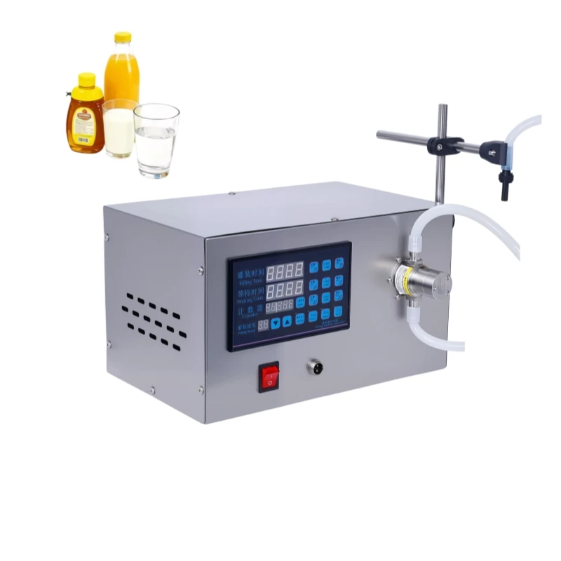 Magnetic Pump Liquid Filling Machine 110V/220V 90W Semi-Auto for Juice Milk Water Perfume Cosmetic Bottling