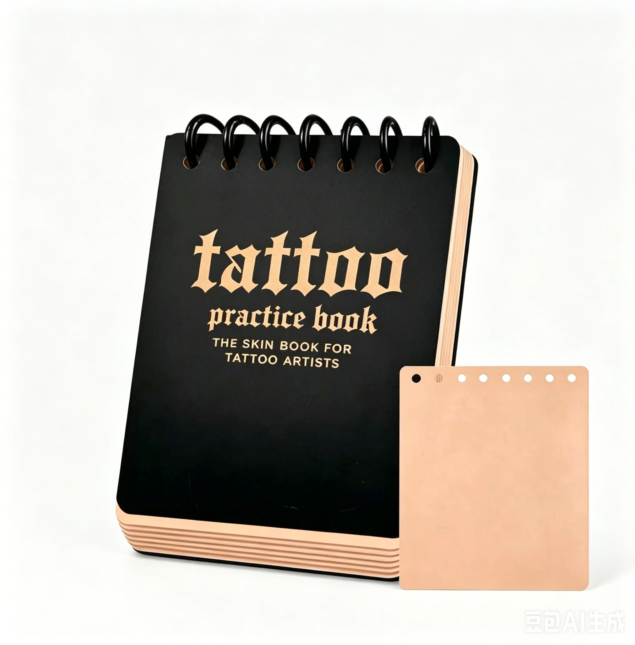 Blank Tattoo Practice Skin Book Set-5 sheets of 3mm double-side Skin 8x6in portable practice with a separator,tattoo diary book
