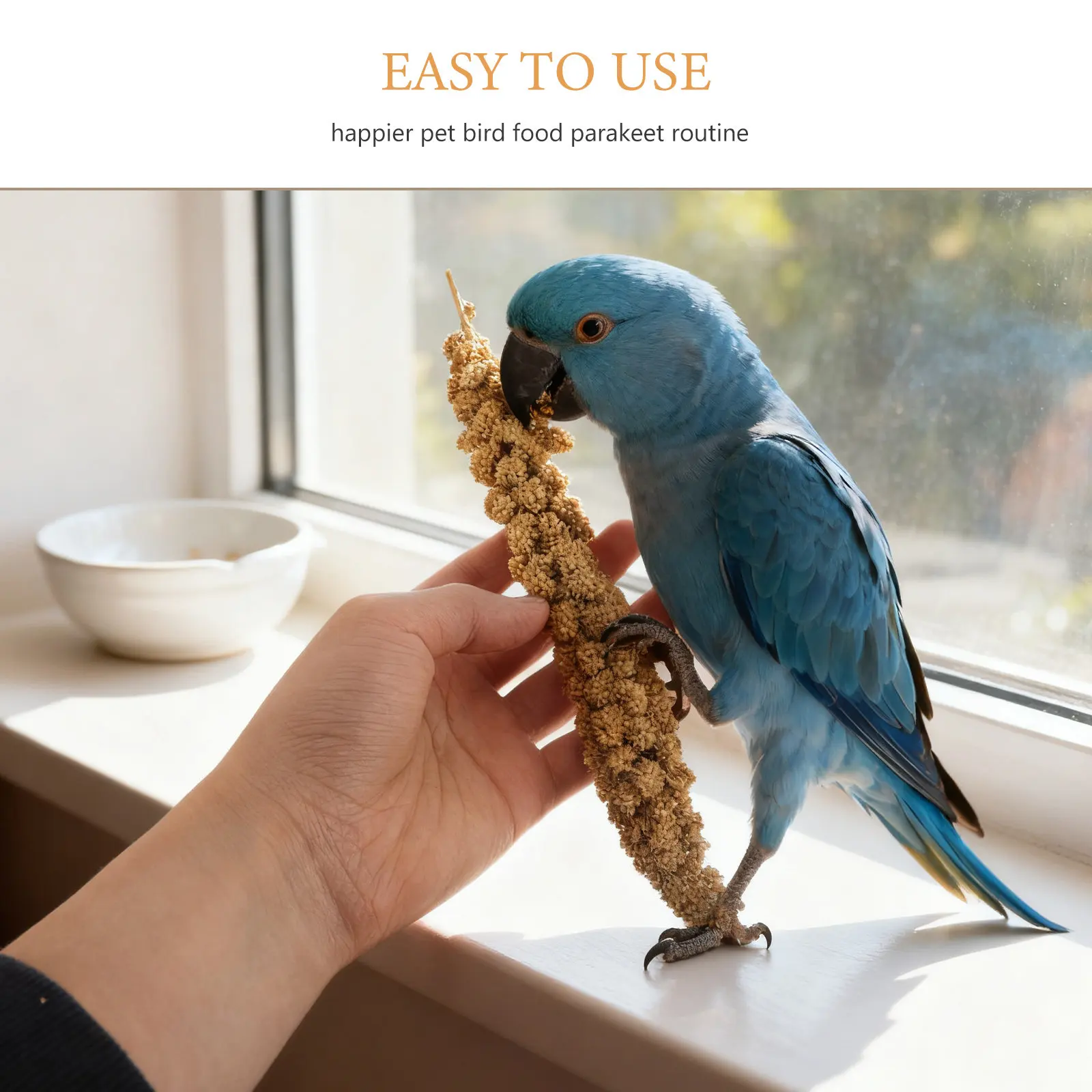 

1 упаковка (500 г) лакомств для попугаев: натуральные сушеные зерновые отварные семена пшено для попугаев, неразлучников, корелл