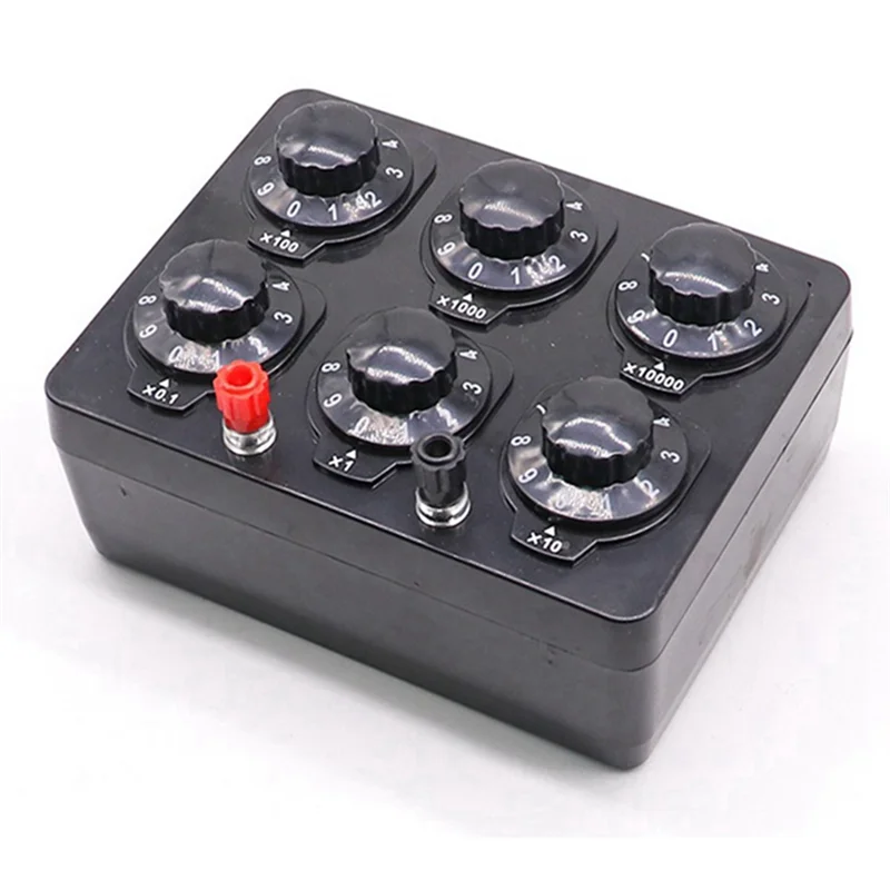 TCES-0-99999.9 โอห์มง่ายความต้านทานกล่อง Precision Variable Decade Resistor เครื่องมือการสอนการสอนความต้านทานกล่อง