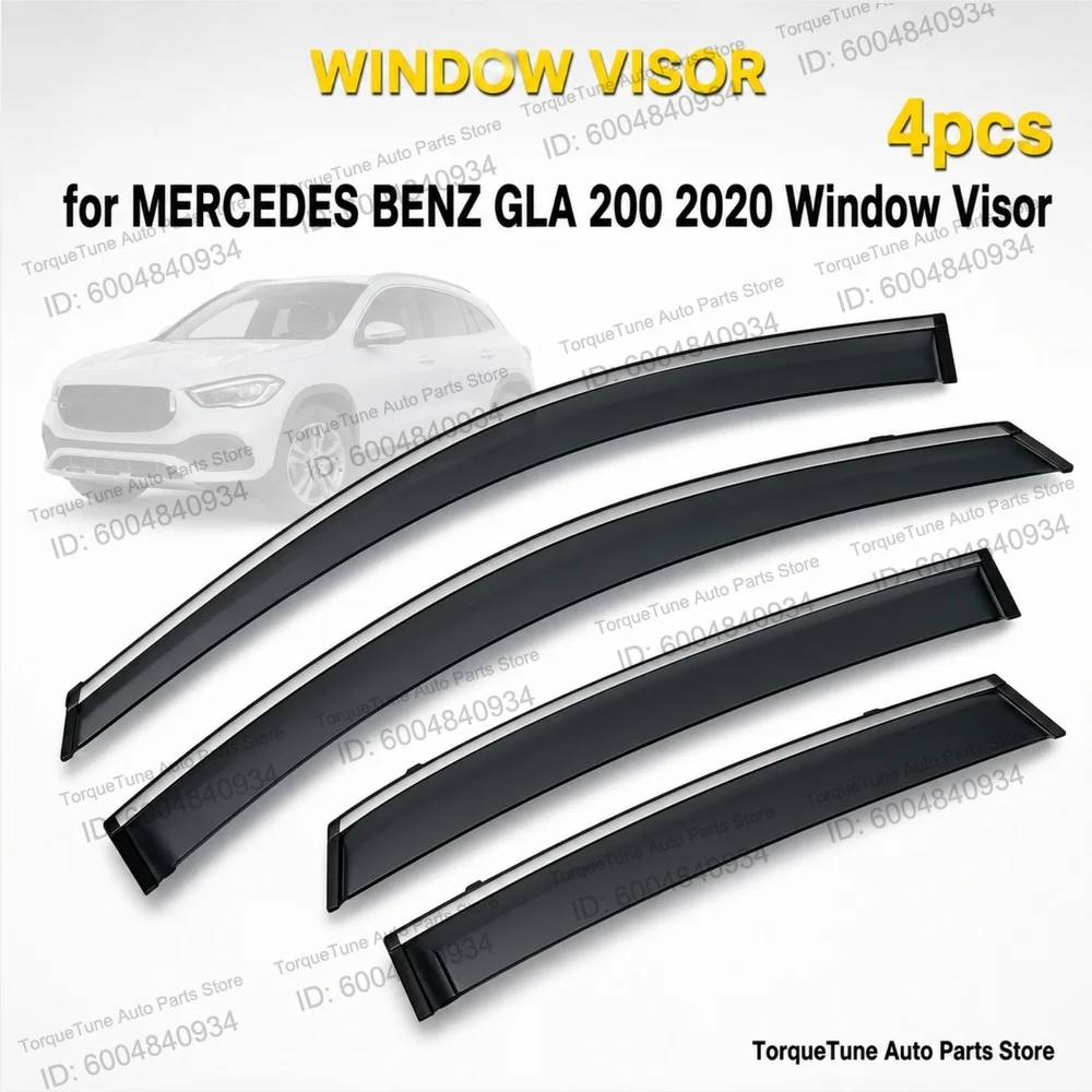 Premium PC Injection Easy Installation Durable Window Visor Wind Deflector For MERCEDES BENZ GLA 200 2020 4pcs Direct Fit