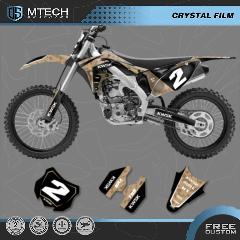 DSMTECH  Custom Team Motorcycle Graphics Background Decals Stickers kits Set For KAWASAKI KXF250 KX250F 2013 2014 2015 2016 009
