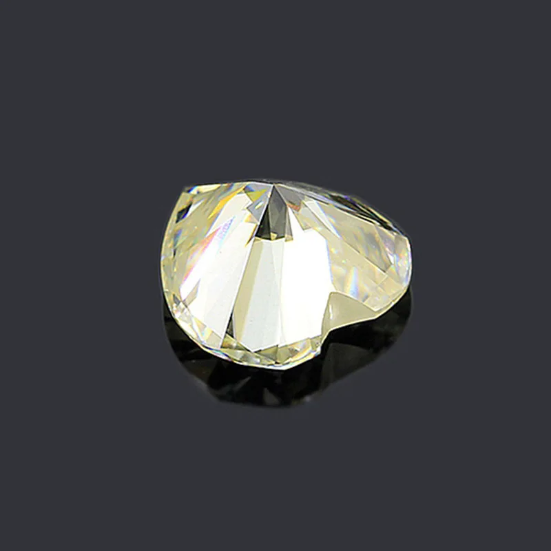 2022Moissanites Gemstone Jewelry High Quality 7x7mm 1.2ct Heart Cut Yellow Moissanites Diamonds for jewelry  making