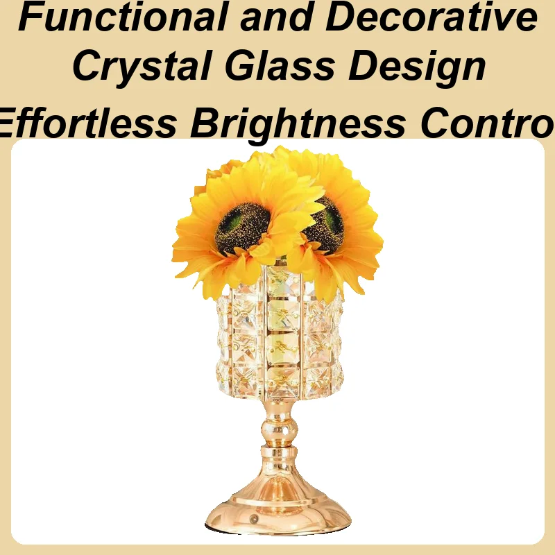 

Sunflower Night Light Wireless Flower Lamp Night Light 3 Colors Glass Lantern Led Touch Control For Table Nightstand Patio