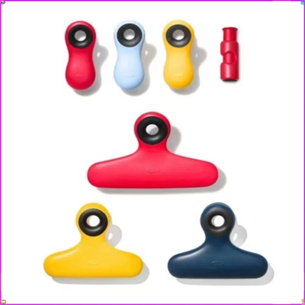 

Набор прочных зажимов для мешков с едой, многоразовый кухонный герметик для хранения свежих закусок, чипсов, круп, идеально подходит для домашнего и путешествий