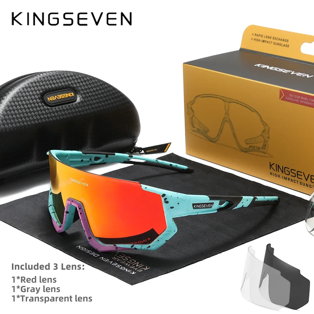 Ship From USA KINGSEVEN Brand Cycling Sunglasses Men Women Mtb Bicycle Glasses UV400 Polarized Protection Eyewear Bike Goggle