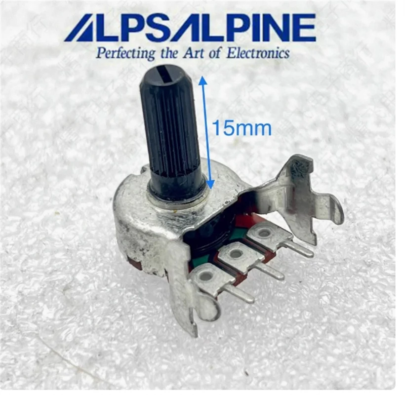 2 PCS Japanese ALPS 161 single link potentiometer A20K shaft length 15mm flower handle power amplifier potentiometer
