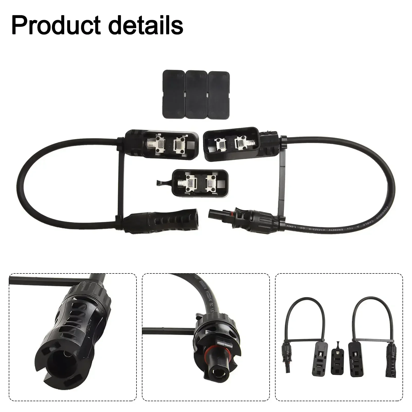 

Solar Photovoltaic Solar Connector Connector Box 3-split Fast Metal Reliable Panel Adaptor Solar Connectors Solar Parts Tools