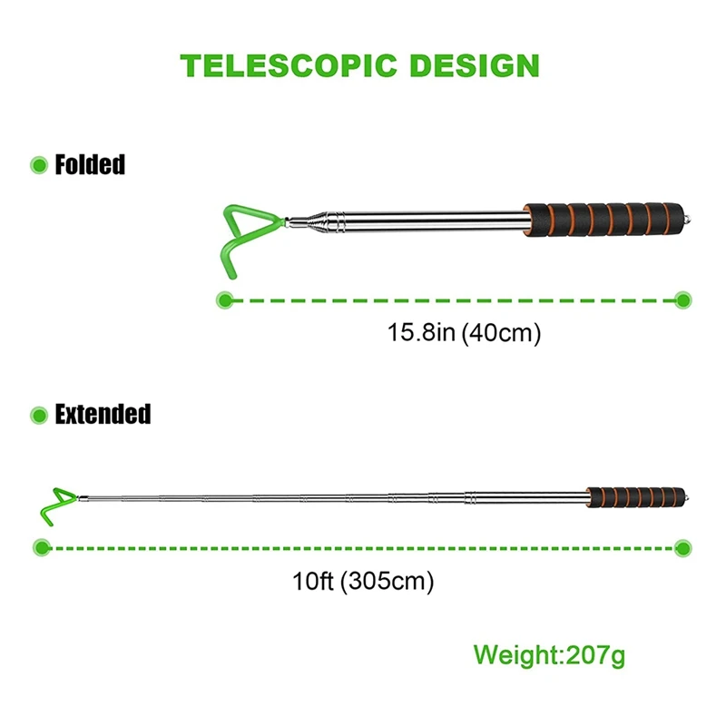 Nowość-Disc Golf Retriever Telescoping Disc Golf Grabber trwała tarcza ze stali nierdzewnej urządzenie do pobierania golfa odzyskaj dyski