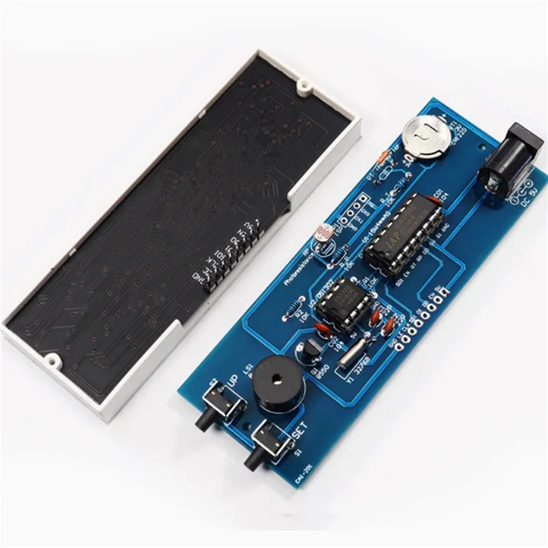 

A99E-2X DIY Clock Kit Digital Tube Temperature Clock Colorful Display DS1302 Electronic Kit Soldering Subjest Assembly Kit