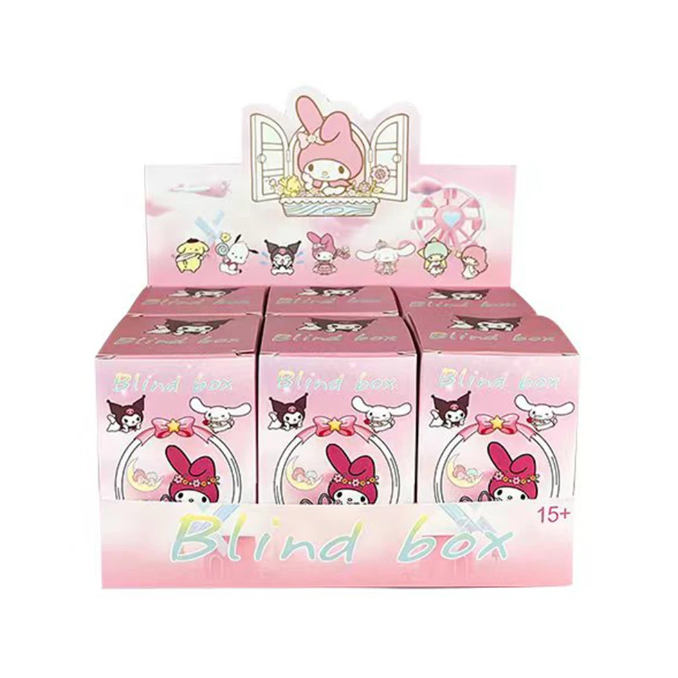 Miniso Sanrio nowa rymowanka z serii ubrań kwiatowych Kawaii Kuromi Pochacco Cinnamoroll melodia pudełko z niespodzianką dzieci prezenty świąteczne