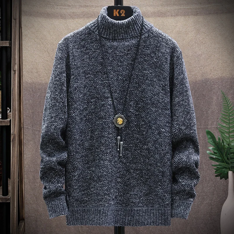 

Осень-зима мужской флисовый свитер мужские толстые теплые вязаные пуловеры мужские облегающие умные повседневные свитера мужской деловой повседневный свитер