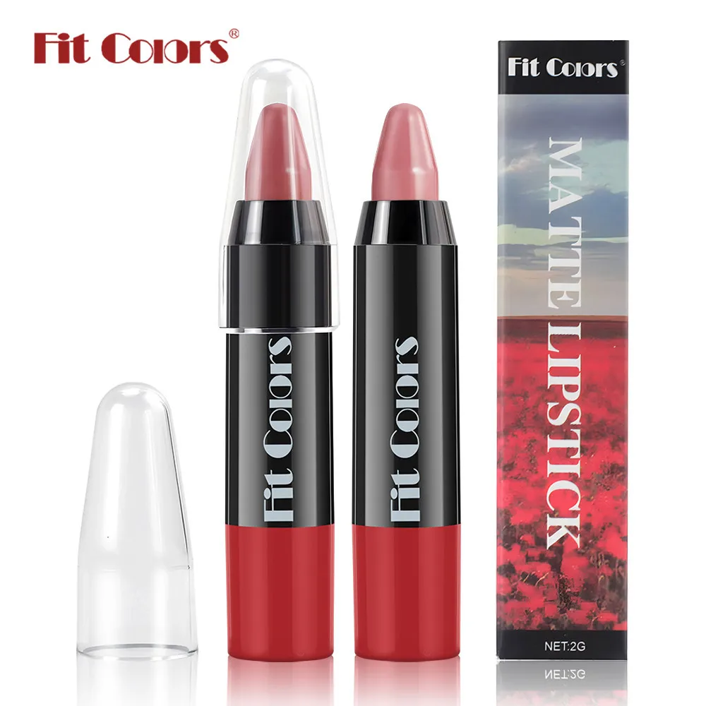 Samt matte Lippenstifte Bleistift wasserdicht langlebig sexy Lip gloss 7 Farben Antihaft Tasse Lippen tönung Stift Make-up Kosmetik