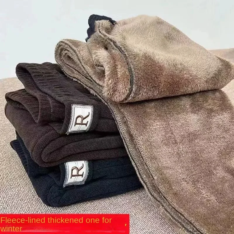 

2024 Super Thick Women Winter Plush Thicken Warm Pants Corduroy Thermal Loose High Waist Harem Trousers Cold Casual Sports Pants