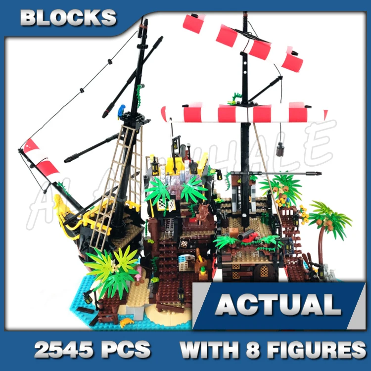 

2545pcs Ideas 2in1 Pirates of Barracuda Bay Shipwreck Island Black Seas Ship 698998 Building Blocks Toy Compatible With Model