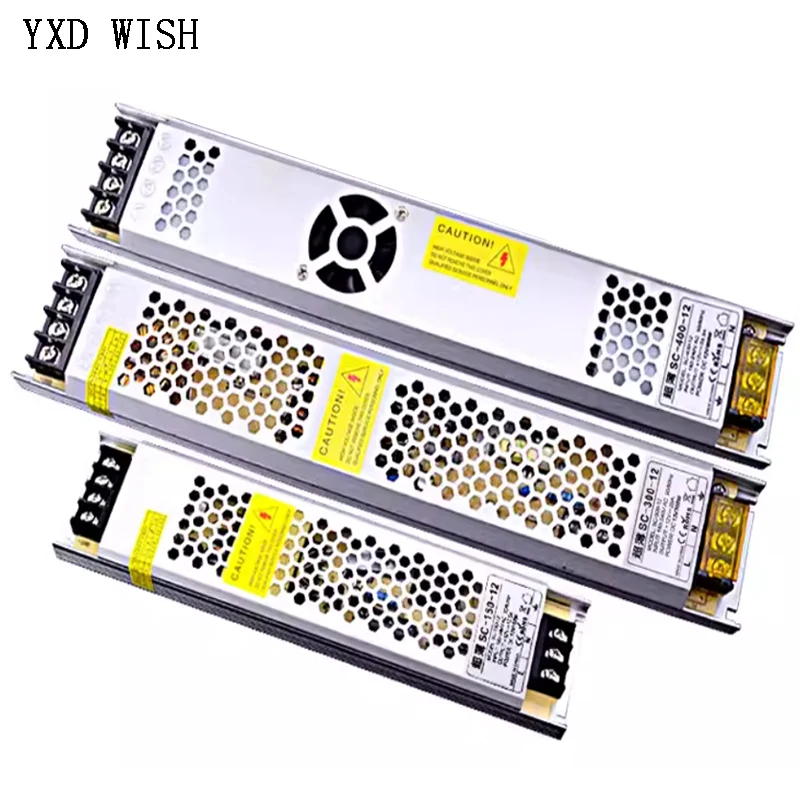 Ultra Thin LED Power Supply DC 12V 24V Lighting Transformers 60W 100W 150W 200W 300W 400W 500W LED Driver For LED Strips
