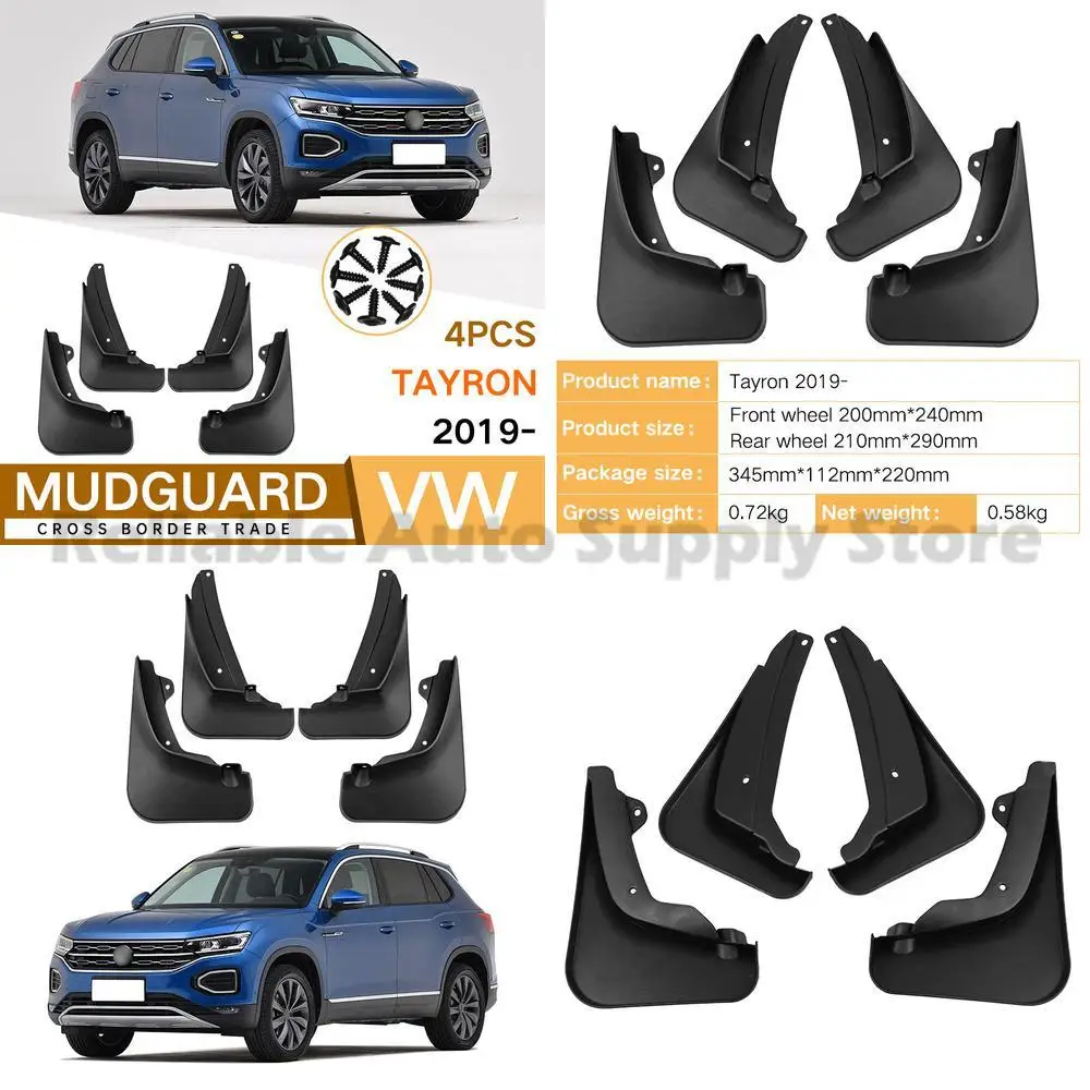

For Volkswagen Tayron 2019-2023 Mud Flaps Front and Rear Fender Liners Premium Auto Accessories Top Selling Durable Protection H
