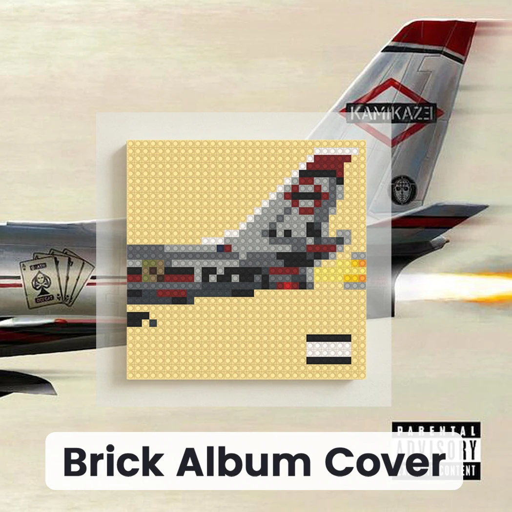 

Постер с изображением рэпера Эминема, картина-мозаика из строительных блоков, DIY-декор для дома, настенное искусство