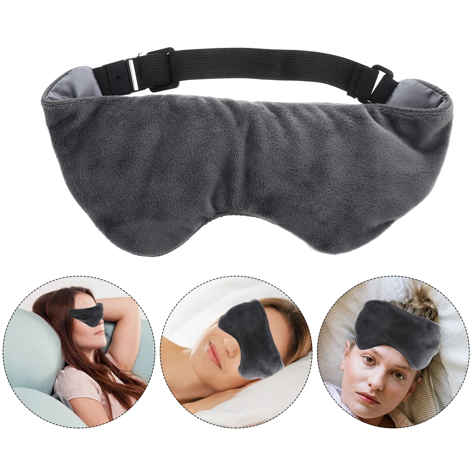 

1Pcs Weighted Elastic Sleep Eye Mask Adjustable Blindfold Cotton Night Cover Relax Eye Fatigue Travel Rest Patch