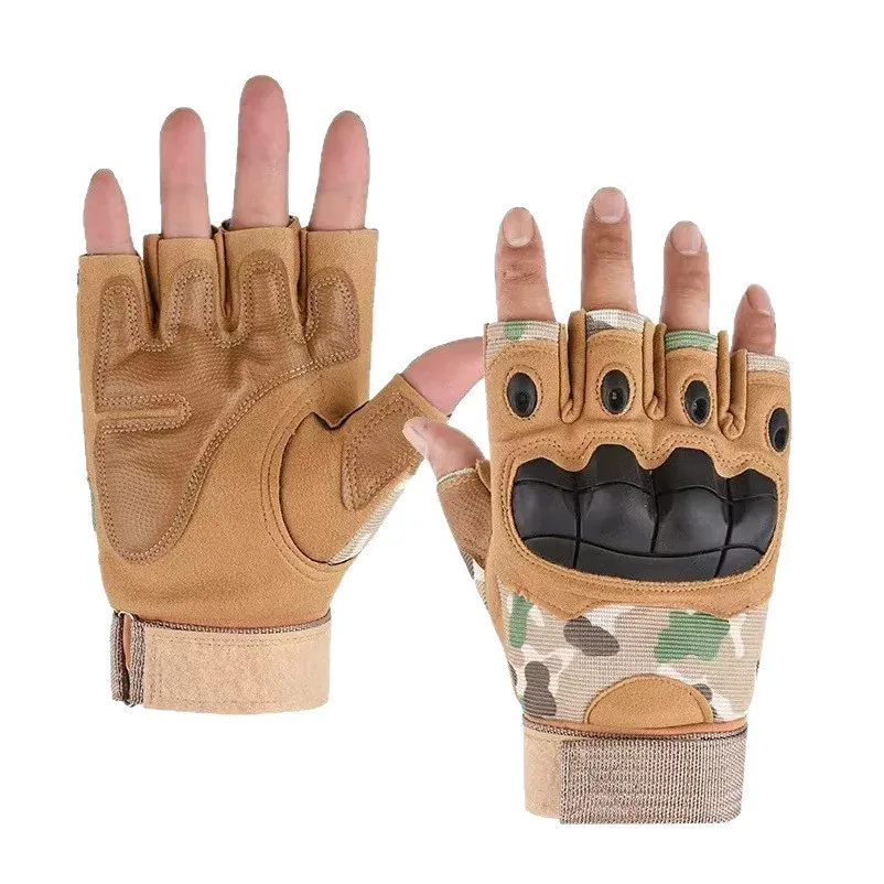 Summer Breathable Motorcycle Gloves fingerless Motocross Riding Gloves Wear resistant and anti slip tactical gloves Guantes Moto