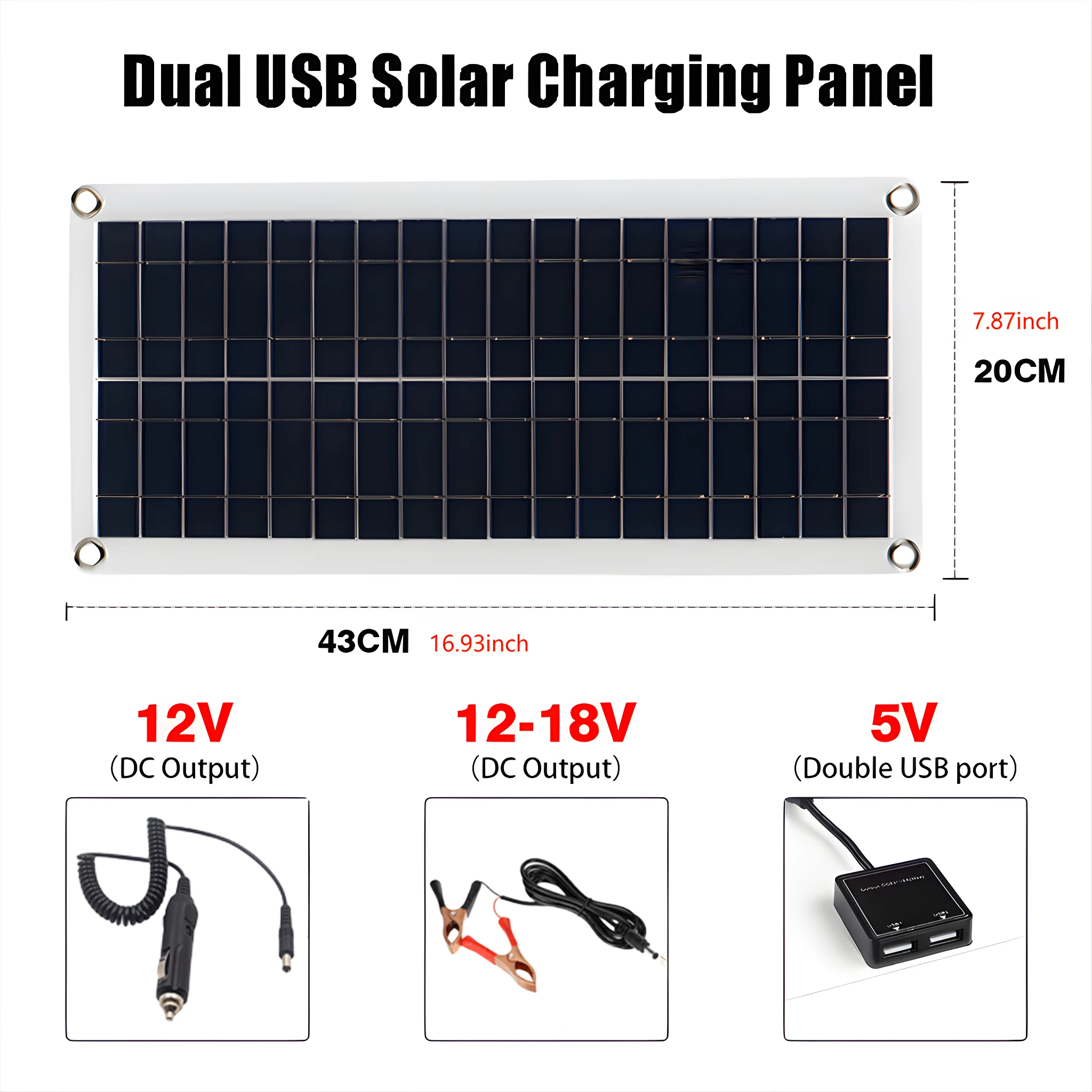 Solar Kit Flexible Solar PV Panels, 10A-60A Controller Modules for Home, Car, RV, Boat and Outdoor Camping