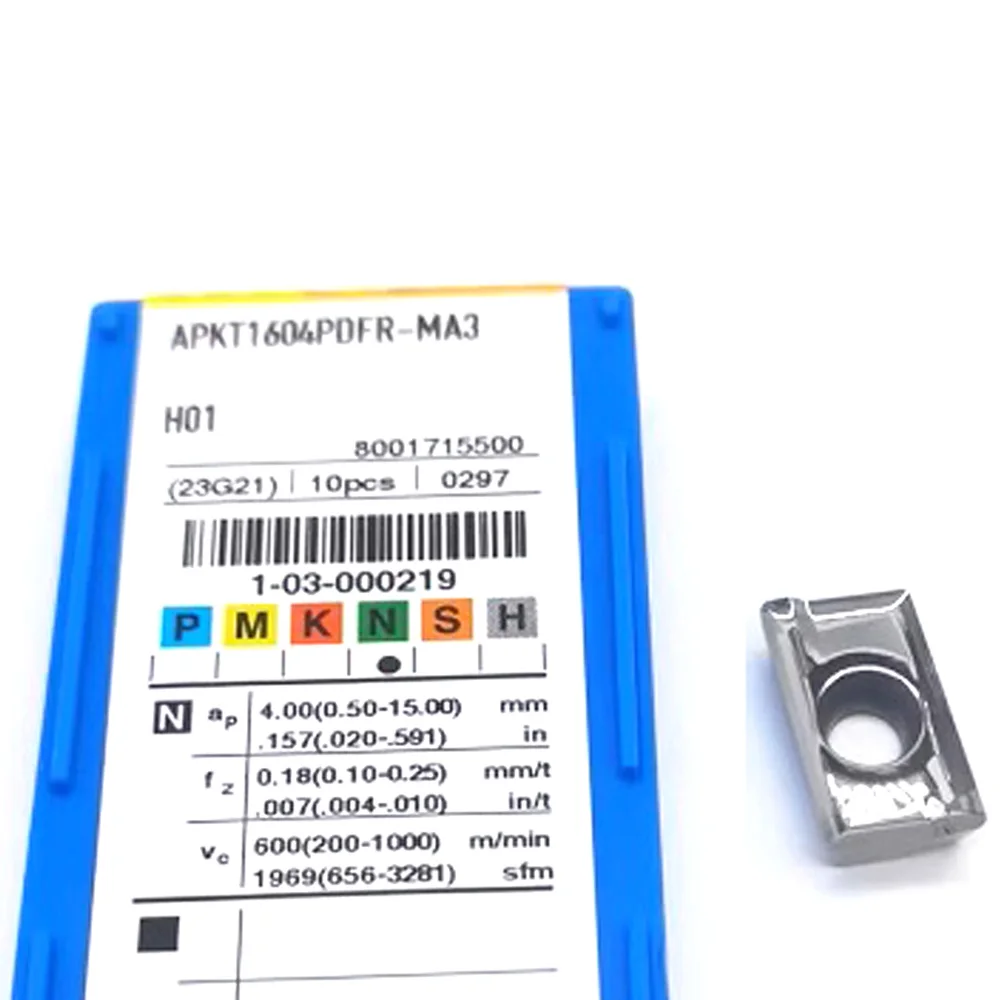 Ferramenta de torno mecânico original, faca cnc APKT1604PDFR-MA3 h01 face, fresas de milho, ferramentas de madeira, brocas de roteador, inserções de giro