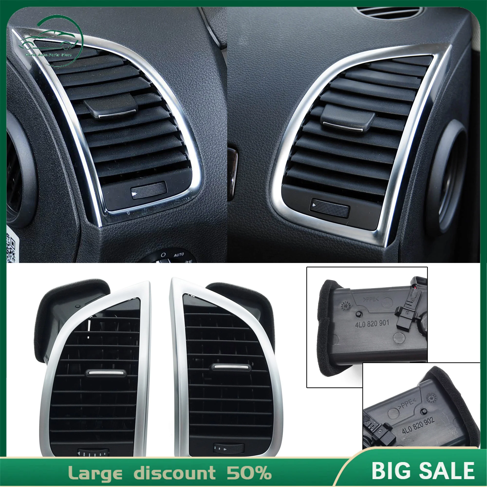 Für Audi Q7 Instrumententafel-Luftauslass 4L0 820 901 4L0 820 902 Luftauslass Werkbank-Luftauslass 4L0 820 901/902