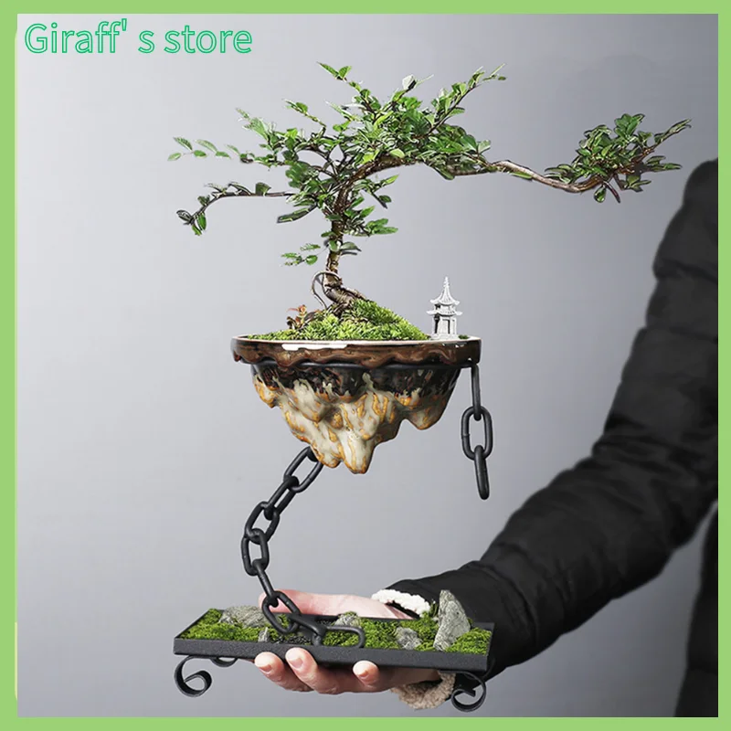 Bonsai Planter Creative Bamboo Resin Fashion Pot Ceramics Pot Garden Supplies Succulent Planter Pot Succulent Planter Pot