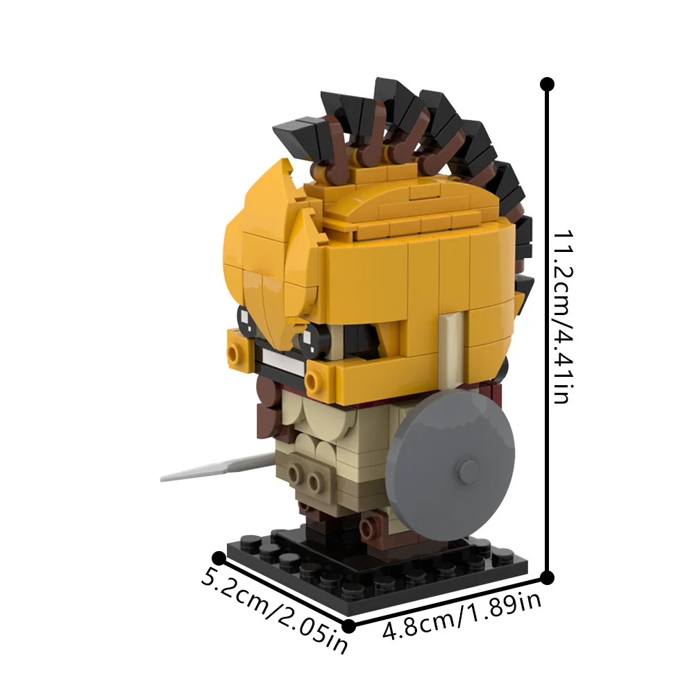 MOC 映画 Brickheadzs ビルディングブロックモデル Leonidaseds 300 ギリシャの戦士キャラクターレンガ組み立ておもちゃ子供のためのギフト
