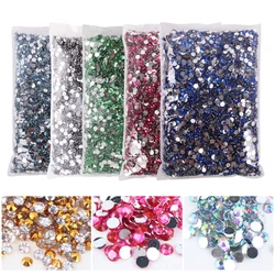 Grande pacchetto 2-6mm resina Non Hot Fix strass all'ingrosso all'ingrosso retro piatto cristalli di plastica chiodo fai da te glitter pietra muslimica