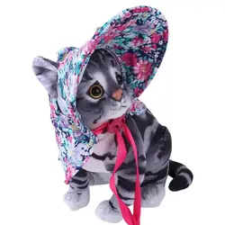 Cat Summer Hat Summer Pet Visor Adjustable Dog Travel Sport Hats Breathable Sun Protection Hat Floral Dog Baseball Hat For Cats