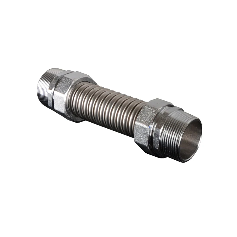 Air Conditioning Bellows 1-1/4＂1-1/2＂2＂2-1/2＂BSP 304 Stainless Steel Male Thread Connector Iron Joint Corrugated Pipe Fitting