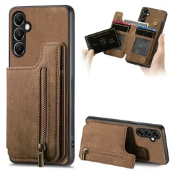Zipper Wallet Leather Case for Samsung Galaxy A57 A17 A54 A34 A36 A06 A16 A56 Phone Etui Samsung A55 A35 A15 A37 5G Card Cover