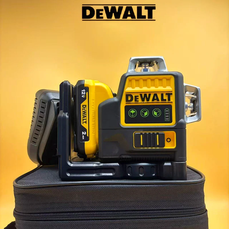 Dewalt DW089LG 3 Sides*360 Degree Vertical Lines Laser Level Meter Outdoor 12V Lithium Battery Horizontal Green Light Level