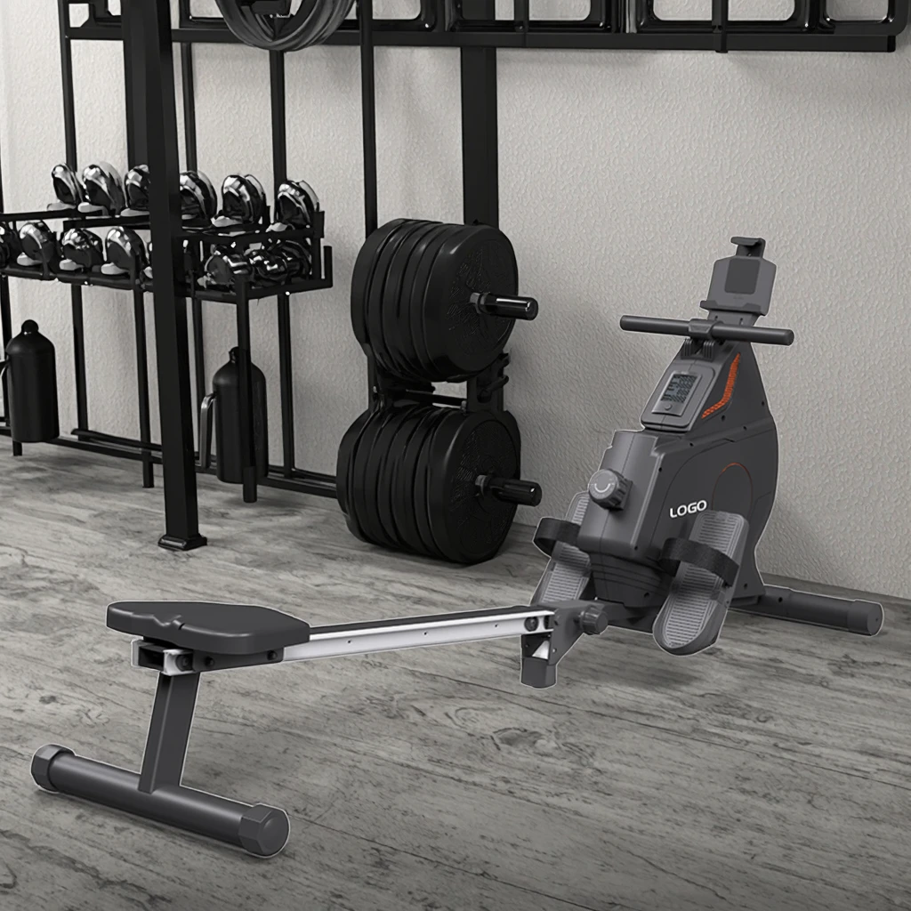 Smart Indoor Rowing Machine Compatible with Fitness Apps, Premium Gym Equipment