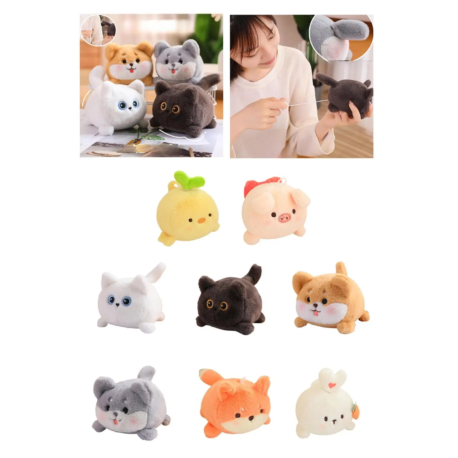Wagging Tail Rotating Interactive Plush Toy Cartoon Plush Doll Cute Decorative